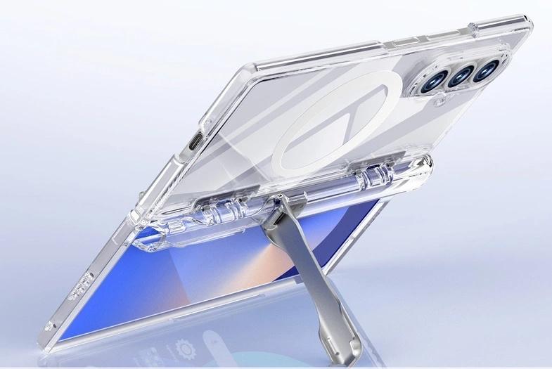 Case for Samsung Galaxy Z Fold7 5G, with glass screen protector, for MagSafe, transparent