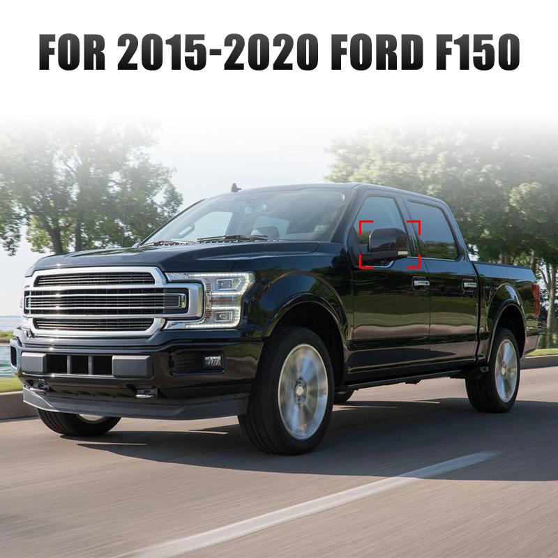 Raer Mirror Covers Cap For Ford F-150 Pickup Truck 2015 2016 2017 2018 Texture Black/Glossy Black Left Right Replace
