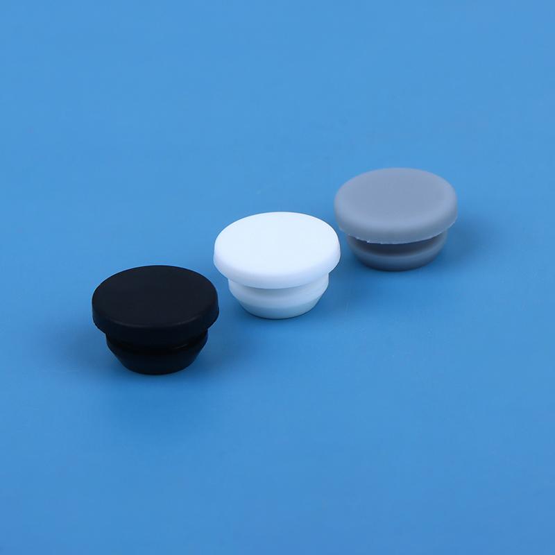 4Pcs Silicone Plug,Rubber Stopper Protective Softness Black 8Mm Buckle Hole Sealing Non-Slip Foot Mat