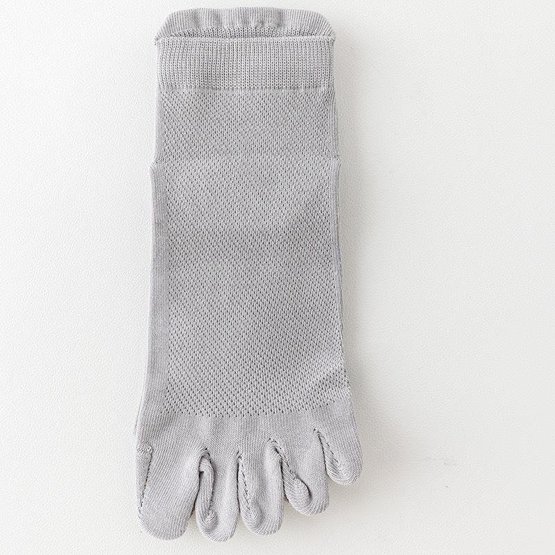 Men's Summer Five-Toe Anti-Odor Athletic Socks: Thin, Cotton, Antibacterial, Sweat-Absorbing, Boneless Toe Sports Socks