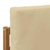 Outdoor Sofa Set with Cushions 3 pcs Natural and Beige