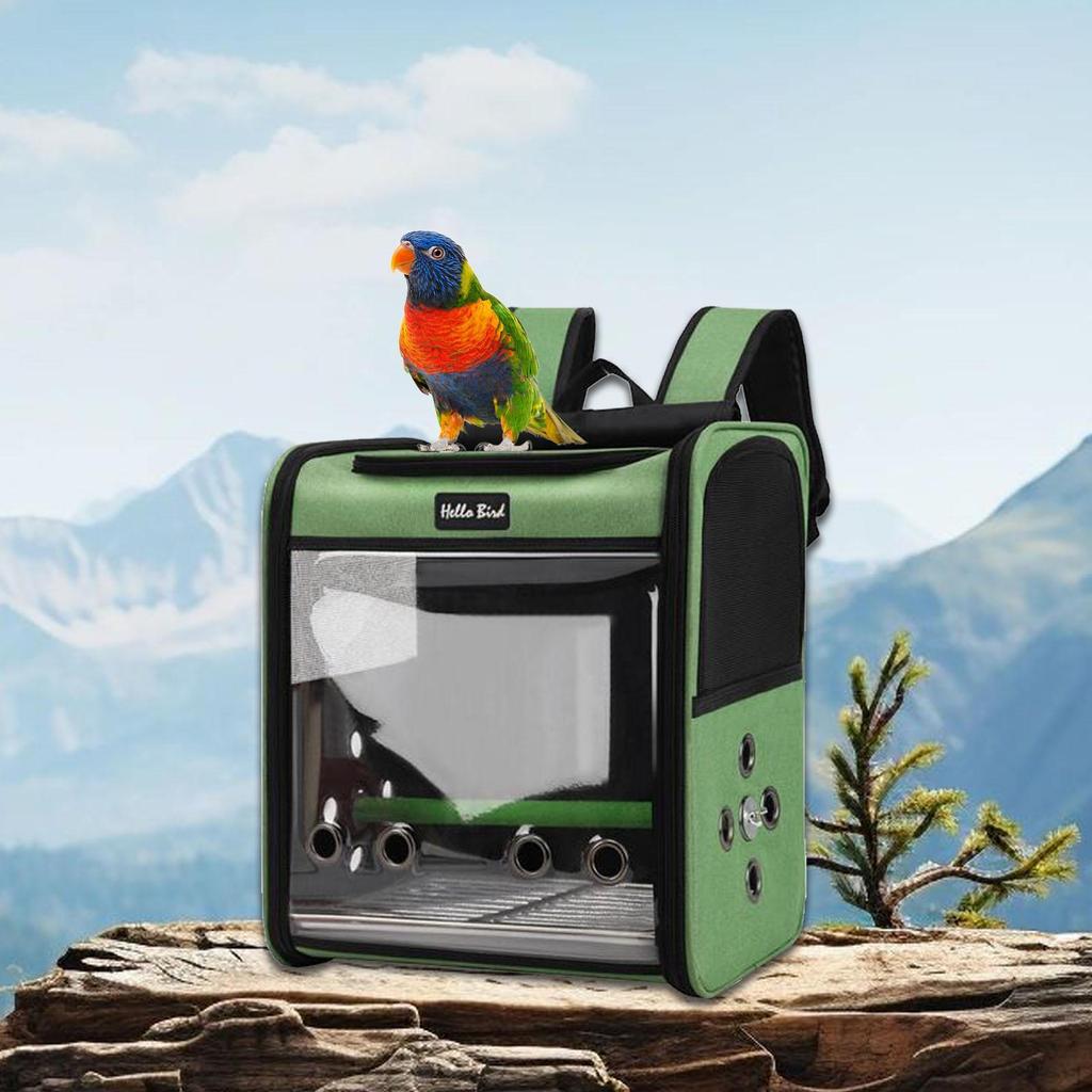 Рюкзак-переноска для птиц, дорожная клетка с жердочкой для попугая-кореллы