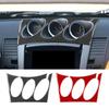 Carbon Fiber Car Interior Air Conditioning Radio Control Panel Cover Trim Sticker For Nissan 350Z Z33 2003-2009 Car Accessories