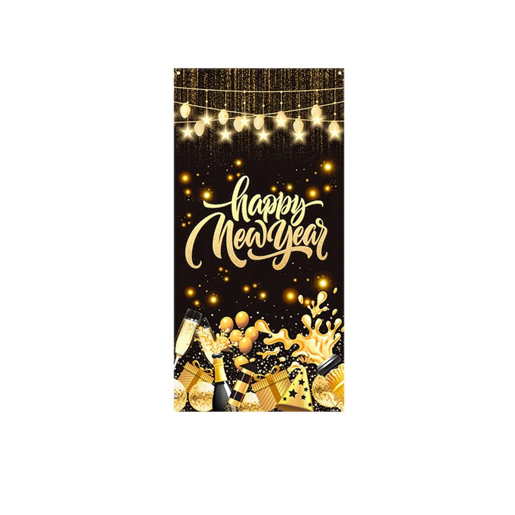 New Year's Eve Door Hanging Background Cloth New Year Party Decoration