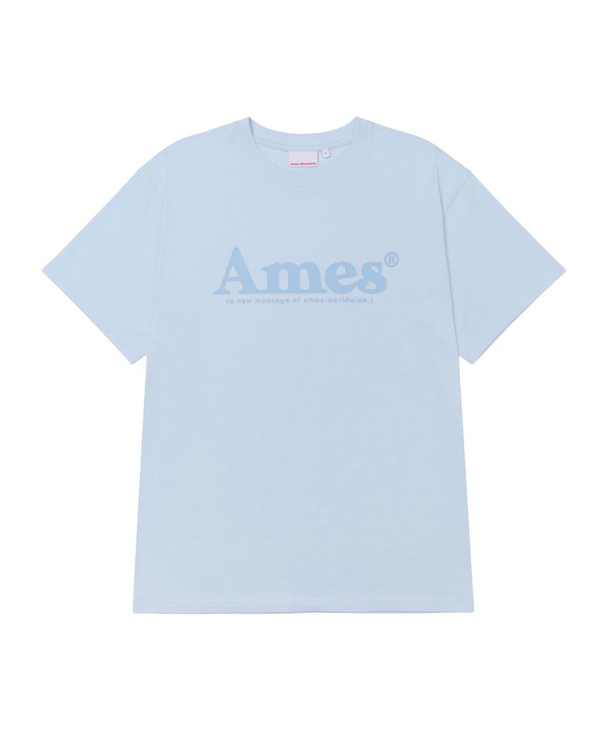 AMES-WORLDWIDE Базовая футболка с логотипом Небесно-голубая