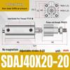 Adjustable Stroke Pneumatic Thin Cylinder - Piston Rod Sizes: 16/20/25/32/40/63