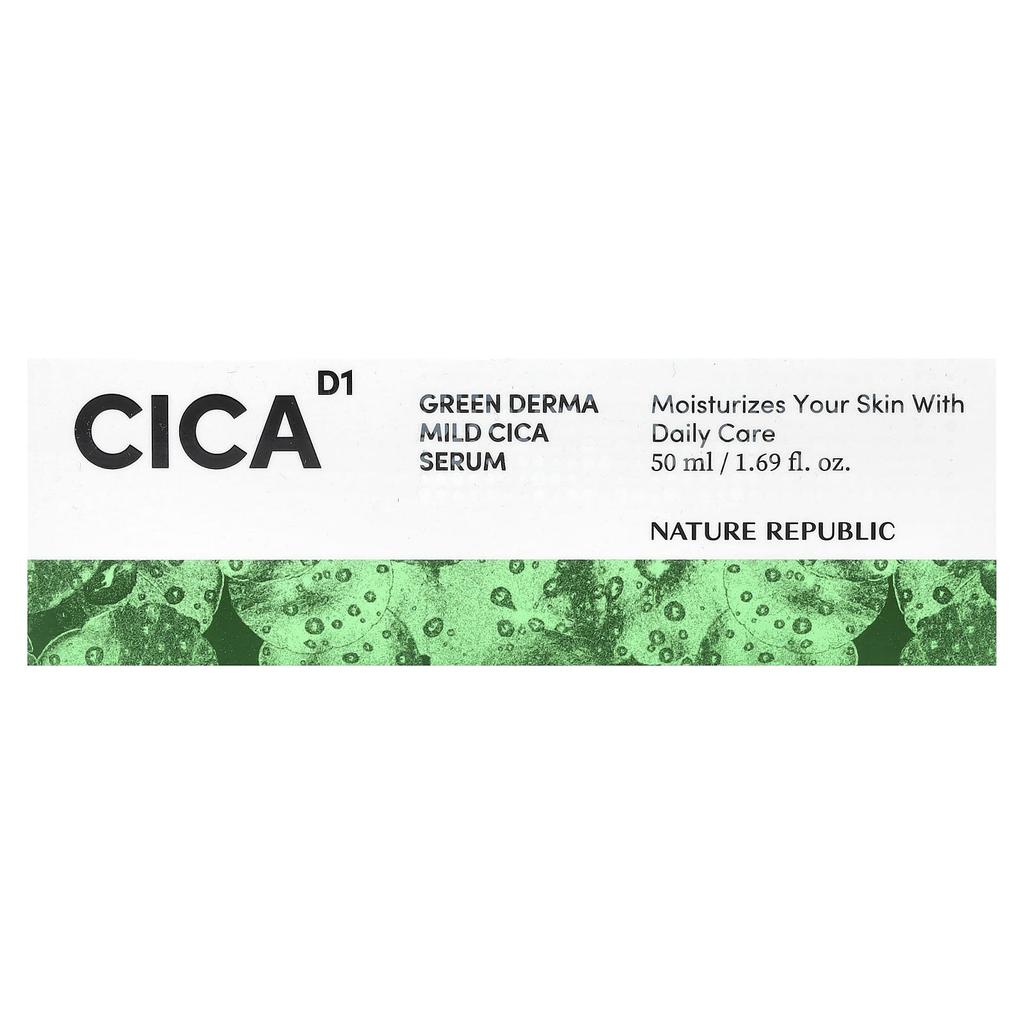 Cica D1, Green Derma Mild Cica Serum, 50Ml(1.69Fl Oz)