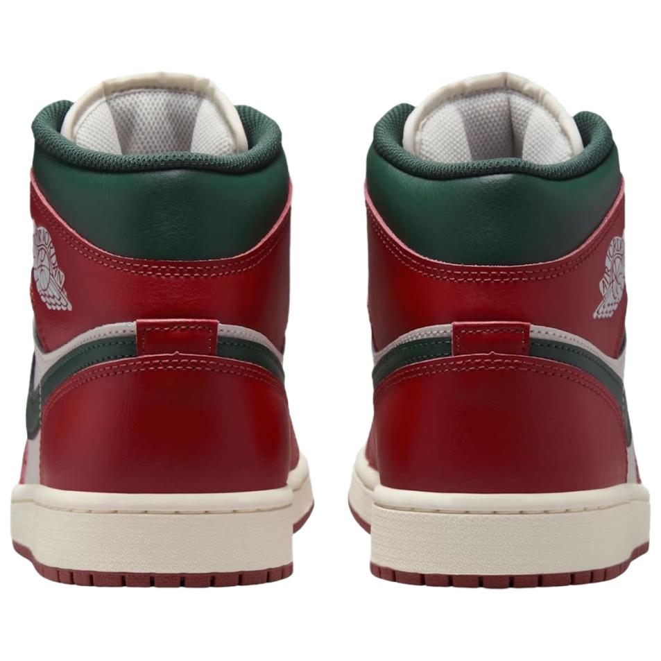 Jordan Air Jordan 1 Mid top Винтажные баскетбольные кроссовки Унисекс Красный Белый Jordan DQ8426-105
