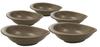 Santo Banko Ware Ginpo Hana Mishima Small Rice Bowl Saucers, Set of 5, Made In Japan, 20033-5