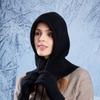 Woolen Knitted Gloves All-in-one Winter Warm Set Simple Balaclava Winter Warm Hat  Men and Women