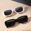 2 Pair of Small Frame Square Women Fashion Sunglasses Street Model Outdoor Travel Glasses UV Protection Glasses