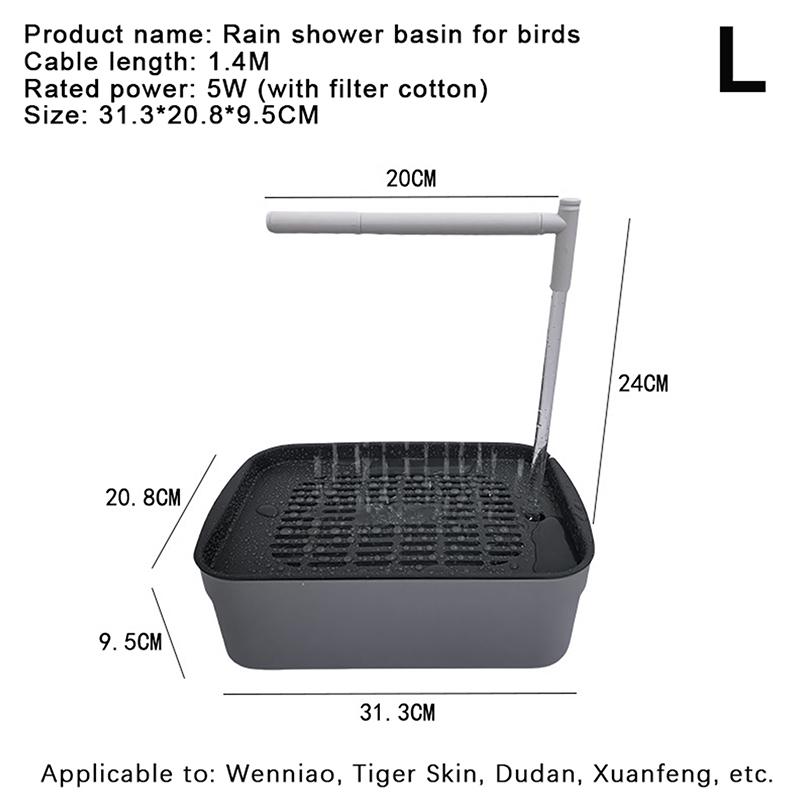 Hot Sale New Automatic Parrot Bird Bath Tub USB Electric Pet Circulating Water Bathtub Shower Fountain Pet Supplies