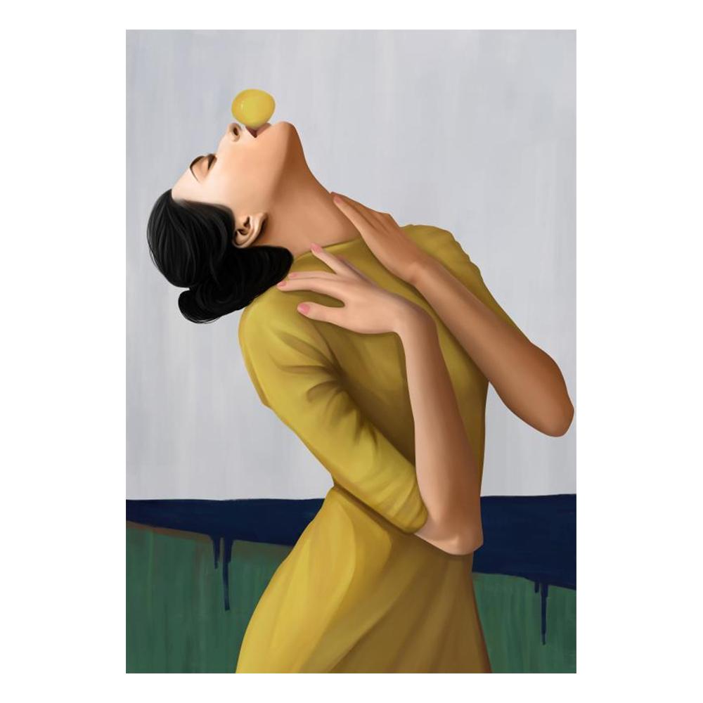 Модный постер с пузырьками, женщина в шляпе, скандинавский портрет, холст, картина, домашний декор, настенное искусство, 3 шт., поп-картины для украшения гостиной