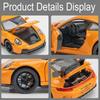 1/32 Scale 911 Gt3 Sports Car Model Toy Alloy Body Rubber Tires Doors Opened Supercar Models Sound Light Pull Back Gifts for Kid