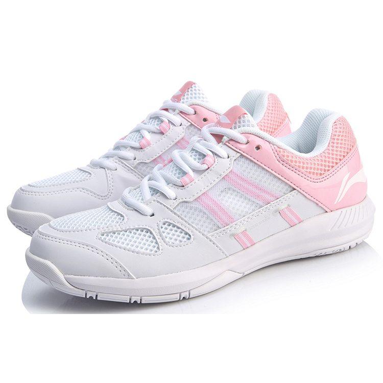 Li Ning Защитные Бадминтонные Кроссовки Женские Низкие Светло-Розовые AYTN054-6