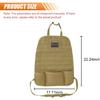 Molle Car Seat Back Organizer, Vehicle Panel Car Seat Back Cover Khaki-1 Pc