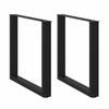 VidaXL Dining Table Legs U-Shape 2 Pcs Black 90 X (72-73) Cm Steel 4013192