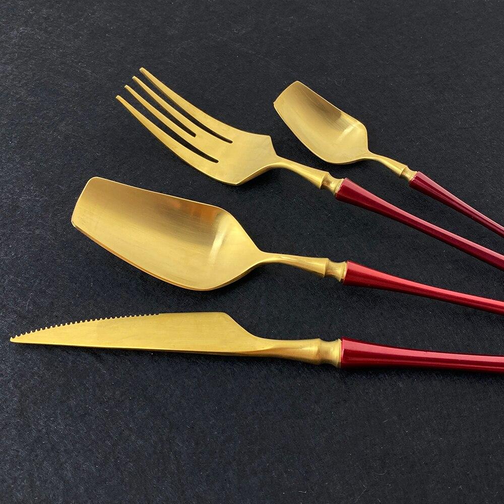1 комплект, набор столовых приборов из нержавеющей стали 304, матовое золото, набор столовой посуды, столовые приборы в стиле западной еды, столовые приборы, вилка, нож, ложка для дома