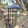 Bird Feeder Outdoor Hanging Type Sprayed Metal Windproof Ball Bird Feeder