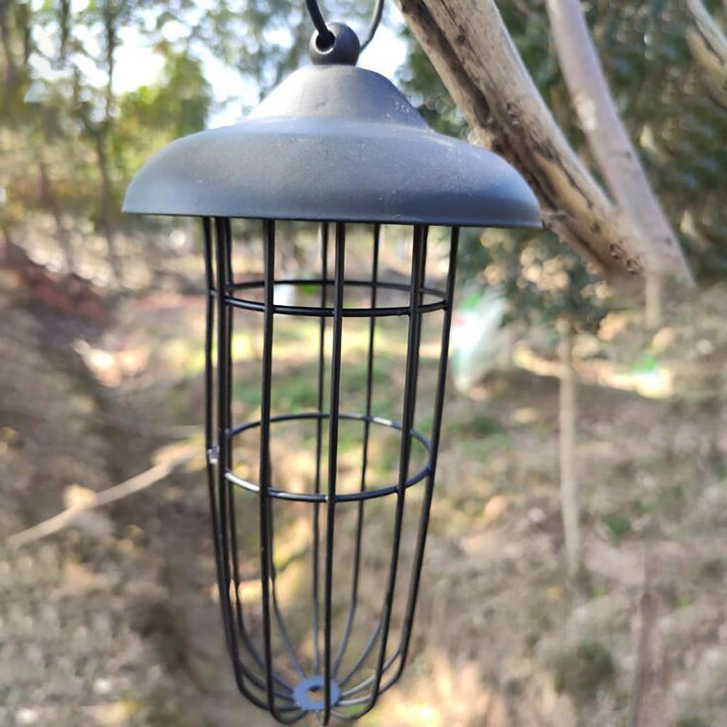 Bird Feeder Outdoor Hanging Type Sprayed Metal Windproof Ball Bird Feeder