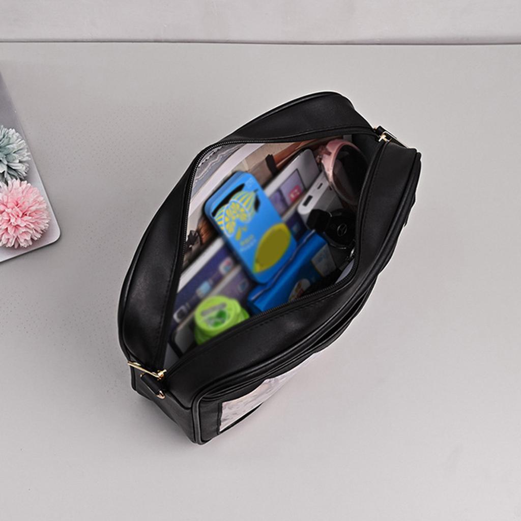 Японская сумка Harajuku Ita для женщин, прозрачная сумка Itabag с карманами из искусственной кожи для школьниц, униформа JK, сумка через плечо через плечо