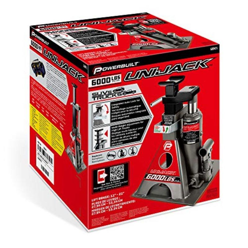 3-тонный бутылочный домкрат и стойки в одном 6000 фунтов Ccity Универсальный подъемник для автомобиля Сверхмощный автомобиль Unijack Широкое основание 620471
