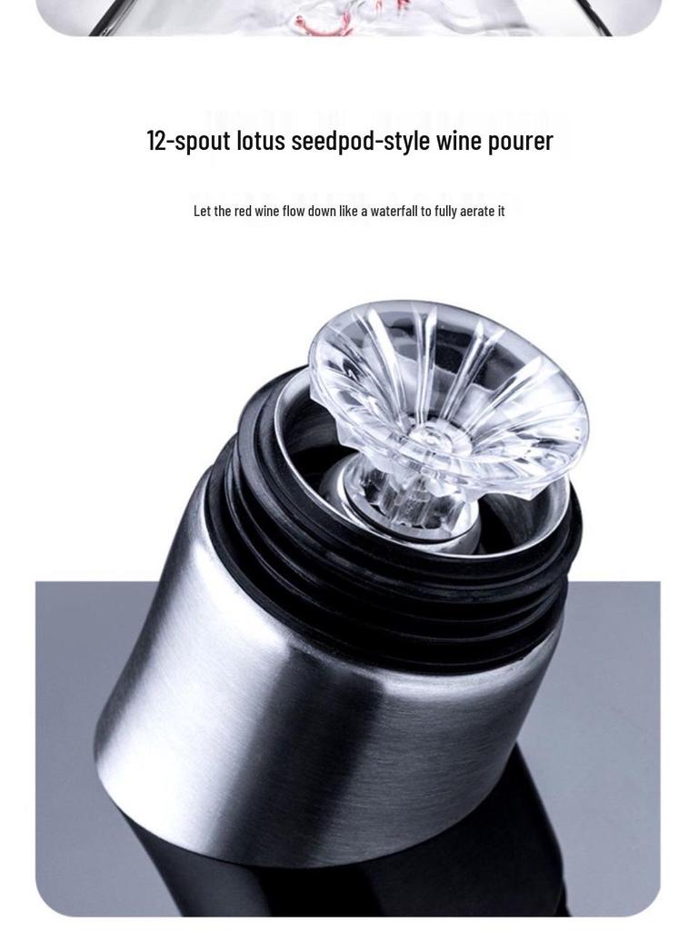 Набор декантеров «Ледник»: Премиальный хрустальный аэратор для вина и хранение