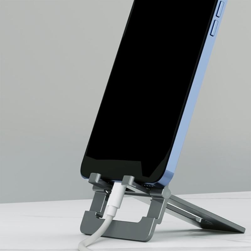 Foldable Metal Phone Holder easy carry  Designs Adjustable Aluminum Stand for Easy Pocket Storage & Hands Frees Viewing