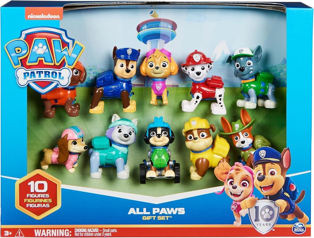 Paw Patrol 10th Anniversary Gift Pack: All Paws On Deck Toy Figures Gift Pack with 10 Collectible Action Figures [Parallel Import]