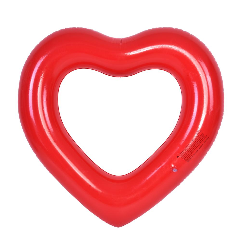 Милый надувной круг для плавания в форме сердца для бассейна, игрушка для детей и взрослых(красный)