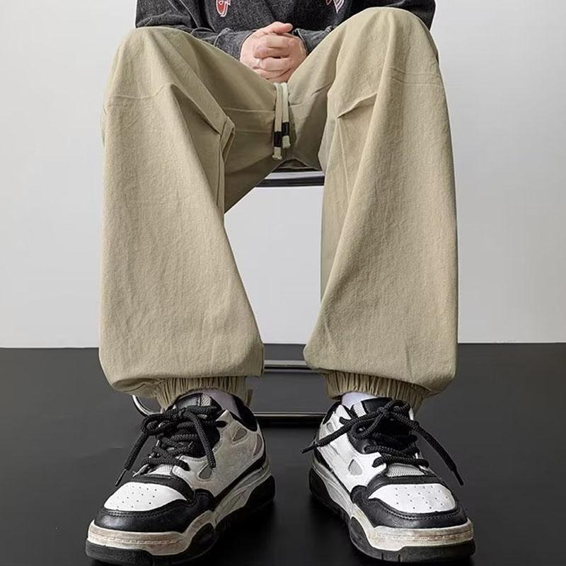 2024 Fashion Men's Loose Retro Fashion Casual Straight Crop Pants