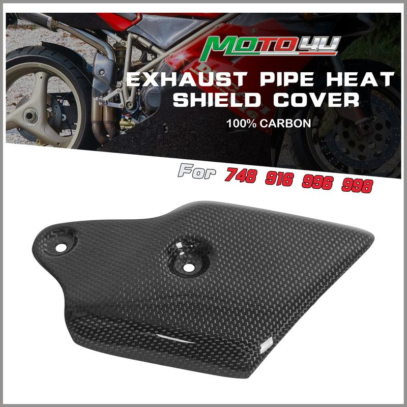 MOTO4U For Ducati 748 916 996 998 100% Carbon Fiber Exhaust Pipe Heat Shield Cover Fairing Cowl Motorcycle Modification