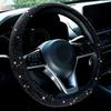 37/38 см чехол на руль автомобиля, универсальный блестящий бриллиант, стразы, эластичные внутренние автомобильные аксессуары на четыре сезона