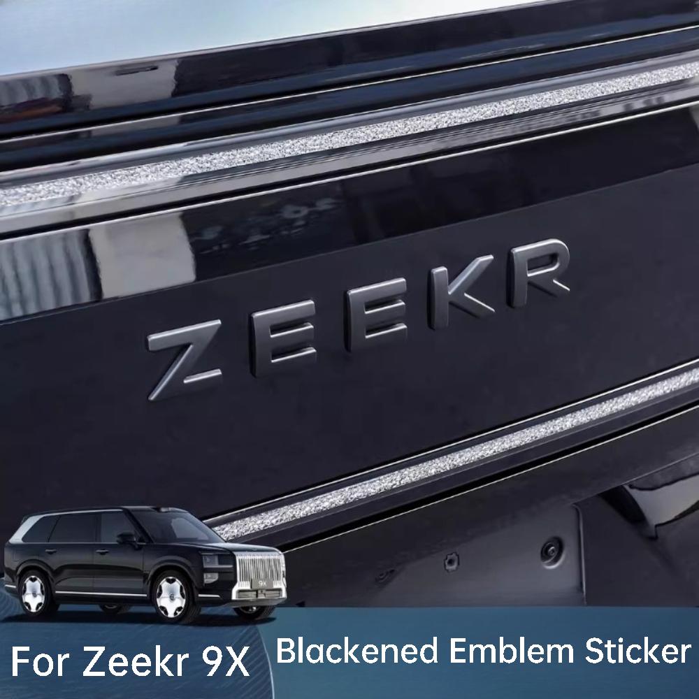 Совместимый AAVY1 для Zeekr 9X Черный значок на решетку радиатора автомобиля Черненый значок Буквенный значок на задний багажник Наклейка Аксессуары для внешней модификации