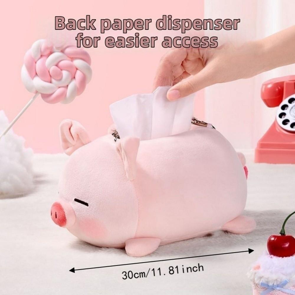 30cm Car Tissue Box Cute Doll Hanging Tissue Box Funny Tissue Napkin Holder Paper Organizer