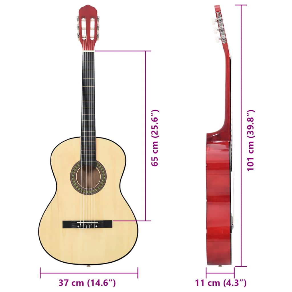 12 piece Classical Guitar Set for Beginners Full Size 4 4 (39 )