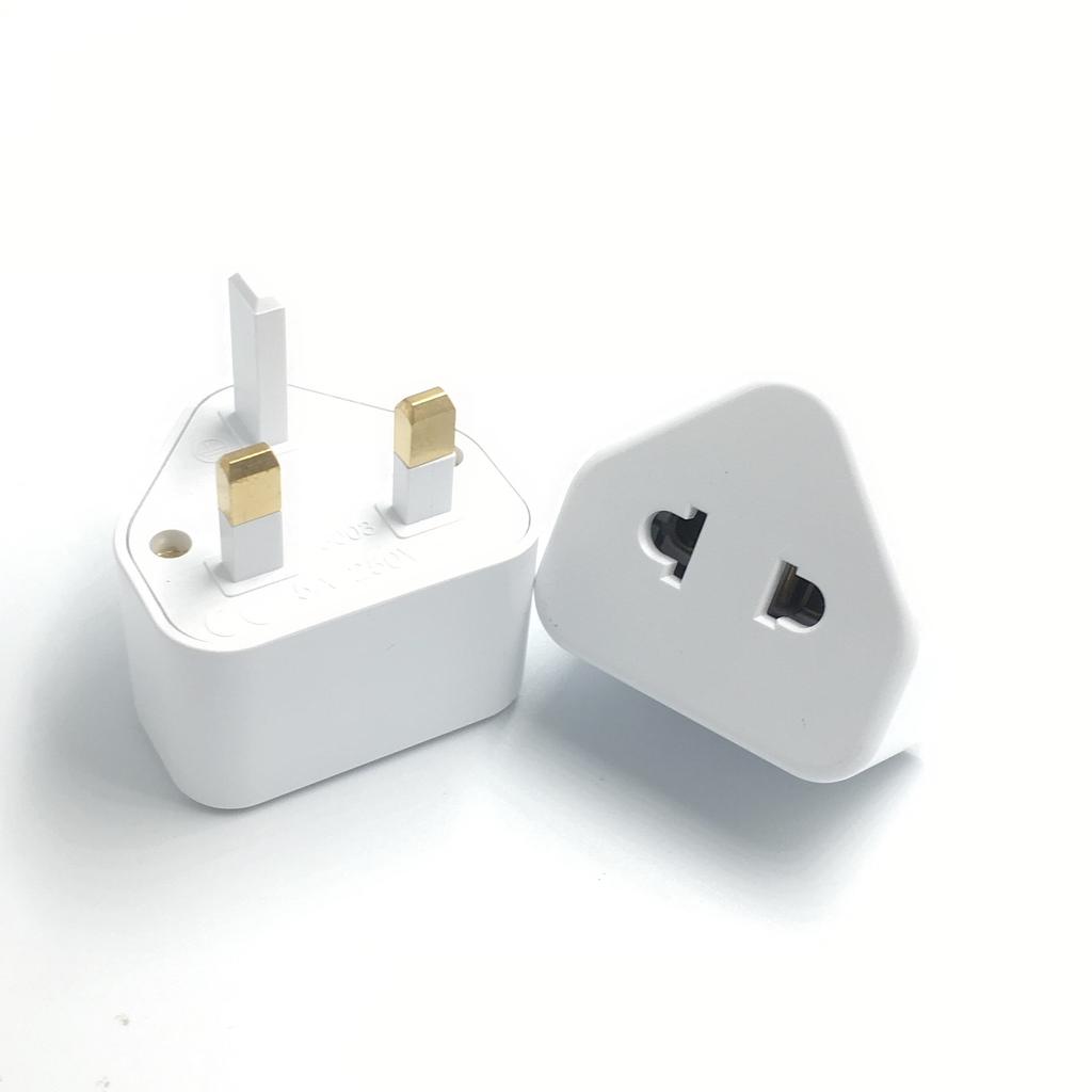 EU US 2 Pin To UK 3 Pin Plug AC Universal Adapter Travel Converter British G Type Standard Input Plug 5A Fuse