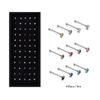 60Pcs Stud Nose Rings Bone Stud Stainless Steel Color Pin Jewelry Nose Piercing