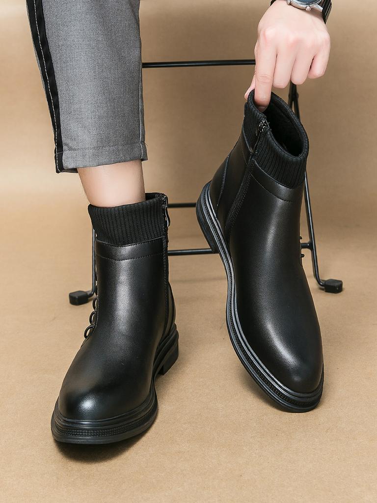 2025 Мужские кожаные ботинки челси Высококачественная деловая обувь Толстая подошва Ботинки челси Роскошный бренд Повседневная обувь