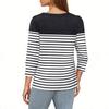 Women's Fashion Casual 3/4 Sleeve Print Shirt Women's V-Neck Tops