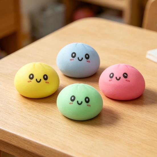Stress Relief Toys Steamed Bun And Steamer Set Decompression Toy Soft TPR Durable Anxiety Relief Toy for Adults