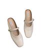 European Fairy Style Flat-bottomed Bag Head Half Slippers Female Outer Wear Spring and Summer Pedal Small Fragrant Wind Lazy Single Shoes