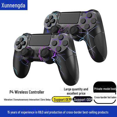Беспроводной игровой контроллер Bluetooth P4 с глянцевыми кнопками, световым индикатором и гироскопом