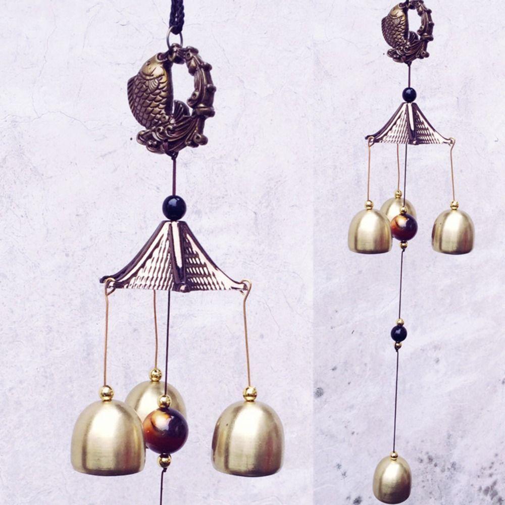 Copper Bells Hanging Ornament DIY Pendant Wind Chimes Outdoor Lucky Pendants