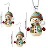 Серьги-снеговики Ожерелье Милые рождественские серьги Акриловые висячие серьги для женщин Морозные висячие шармы