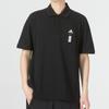 Adidas Solid Color Logo Badge Casual Sports Short Sleeve Polo Shirt Men Tops Black HE5164