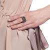 Gucci Interlocking Double G Pattern Vintage Distressed Matte 925 Silver Ring Unisex ring 599740-J8400-0811