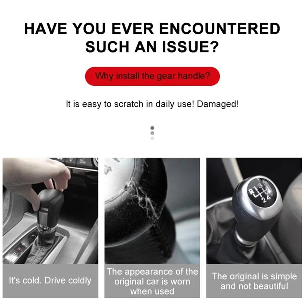 1/2Pcs Hoodie Car Gear Shift Cover Handle Kit Gear Shift Sweatshirt Decoration For Volkswagen VW R Line Tiguan Golf Jetta Passat