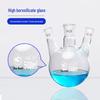 Shu Niu High Borosilicate Glass Round Bottom Slanted Three-Neck Flask