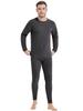Sillictor Winter Warm Innerwear Round Warm Undershirt and Long Wool and Silk Size Men's Set, Fleece-Lined, Neck, Open-Front Tights, Blend,